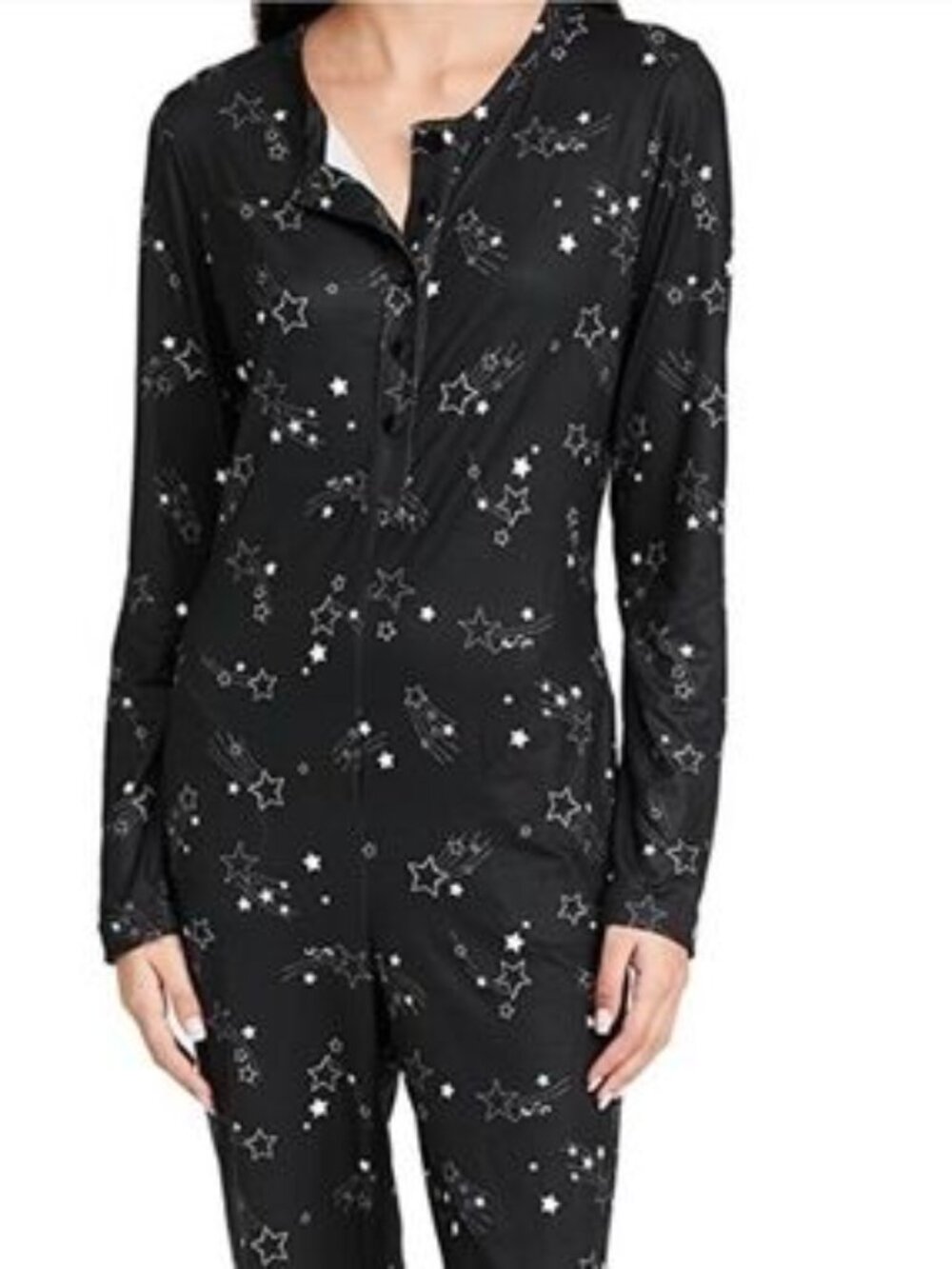 NWT MASONgrey Black Shooting Star Loungewear Onesie Size Large